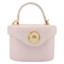 Gianni Versace Vanity Hand Bag Leather 2way Pink Gold Auth ka4553-13