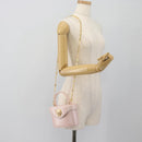 Gianni Versace Vanity Hand Bag Leather 2way Pink Gold Auth ka4553-25