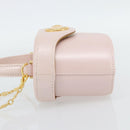 Gianni Versace Vanity Hand Bag Leather 2way Pink Gold Auth ka4553-3