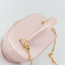 Gianni Versace Vanity Hand Bag Leather 2way Pink Gold Auth ka4553-6