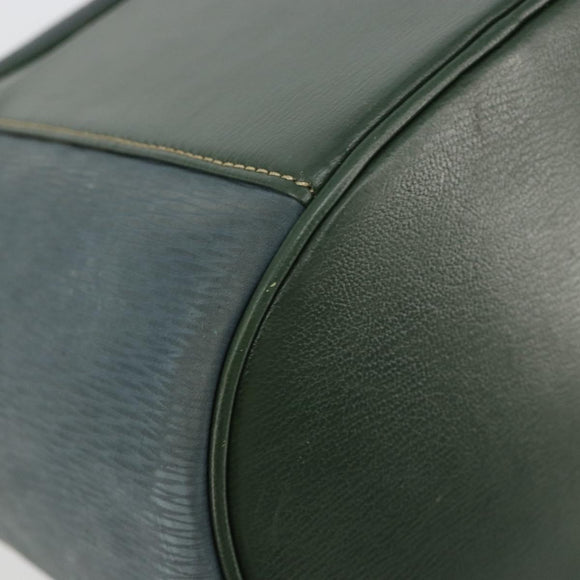 LOEWE Velazquez Hand Bag Suede Green Gold Auth ka4554A