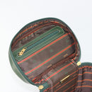 LOEWE Velazquez Hand Bag Suede Green Gold Auth ka4554A-10