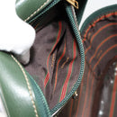 LOEWE Velazquez Hand Bag Suede Green Gold Auth ka4554A-21