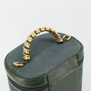 LOEWE Velazquez Hand Bag Suede Green Gold Auth ka4554A-6