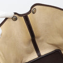 HERMES Garden Party PM Hand Bag Canvas Toile Officier Brown Silver Auth ka4555-17
