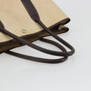HERMES Garden Party PM Hand Bag Canvas Toile Officier Brown Silver Auth ka4555-7