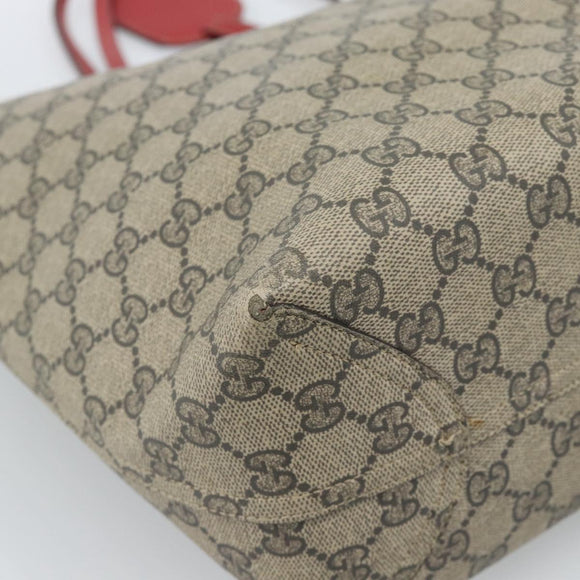 GUCCI GG Supreme Tote Bag PVC Beige Auth ka4557