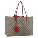 GUCCI GG Supreme Tote Bag PVC Beige Auth ka4557-1