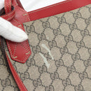 GUCCI GG Supreme Tote Bag PVC Beige Auth ka4557-9