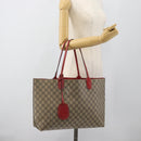 GUCCI GG Supreme Tote Bag PVC Beige Auth ka4557-22