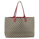 GUCCI GG Supreme Tote Bag PVC Beige Auth ka4557-2