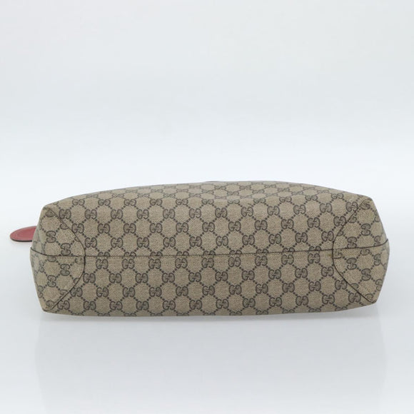 GUCCI GG Supreme Tote Bag PVC Beige Auth ka4557