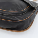 LOEWE Schoudertas Leer Zwart Zilver Auth ka4560A-14