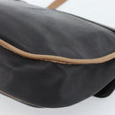 LOEWE Schoudertas Leer Zwart Zilver Auth ka4560A-16