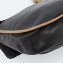 LOEWE Schoudertas Leer Zwart Zilver Auth ka4560A-9