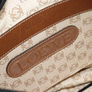 LOEWE Schoudertas Leer Zwart Zilver Auth ka4560A-11