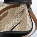 LOEWE Schoudertas Leer Zwart Zilver Auth ka4560A-18