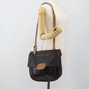 LOEWE Schoudertas Leer Zwart Zilver Auth ka4560A-23