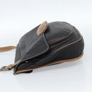 LOEWE Schoudertas Leer Zwart Zilver Auth ka4560A-3