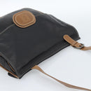 LOEWE Schoudertas Leer Zwart Zilver Auth ka4560A-6