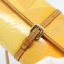 LOUIS VUITTON Monogram Vernis Pochette Fleur Bag Yellow M91118 LV Auth ka4561-9