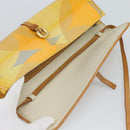LOUIS VUITTON Monogram Vernis Pochette Fleur Bag Yellow M91118 LV Auth ka4561-10
