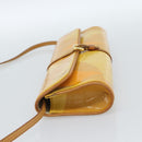 LOUIS VUITTON Monogram Vernis Pochette Fleur Bag Yellow M91118 LV Auth ka4561-3