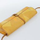 LOUIS VUITTON Monogram Vernis Pochette Fleur Bag Yellow M91118 LV Auth ka4561-6