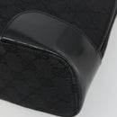 GUCCI GG Canvas Hand Bag Black Gold 002 1122 Auth ka4562-9
