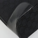 GUCCI GG Canvas Hand Bag Black Gold 002 1122 Auth ka4562-14