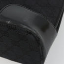 GUCCI GG Canvas Hand Bag Black Gold 002 1122 Auth ka4562-15