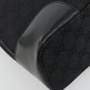 GUCCI GG Canvas Hand Bag Black Gold 002 1122 Auth ka4562-16