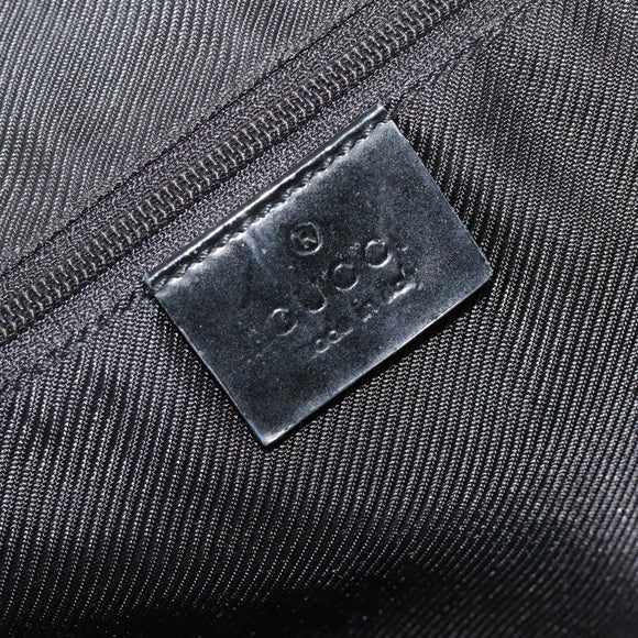 GUCCI GG Canvas Hand Bag Black Gold 002 1122 Auth ka4562