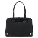 GUCCI GG Canvas Hand Bag Black Gold 002 1122 Auth ka4562-13