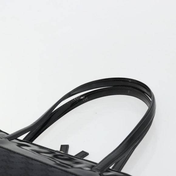 GUCCI GG Canvas Hand Bag Black Gold 002 1122 Auth ka4562
