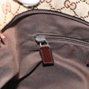GUCCI GG Canvas Web Sherry Line Schultertasche Beige Silber 189751 Auth ka4563-20