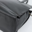 LOEWE Hand Bag Leather Black Silver Auth ka4565A-15