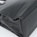 LOEWE Hand Bag Leather Black Silver Auth ka4565A-16