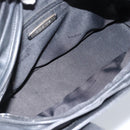 LOEWE Hand Bag Leather Black Silver Auth ka4565A-11