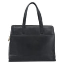 LOEWE Hand Bag Leather Black Silver Auth ka4565A-13