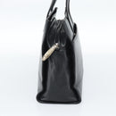 LOEWE Hand Bag Leather Black Silver Auth ka4565A-3