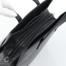 LOEWE Hand Bag Leather Black Silver Auth ka4565A-6
