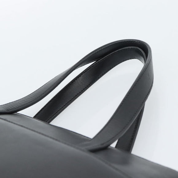 LOEWE Hand Bag Leather Black Silver Auth ka4565A