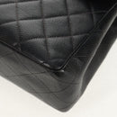 CHANEL Matelasse 30 Chain Shoulder Bag Caviar Skin Black Silver CC Auth ka456V-16