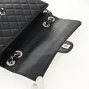CHANEL Matelasse 30 Chain Shoulder Bag Caviar Skin Black Silver CC Auth ka456V-20