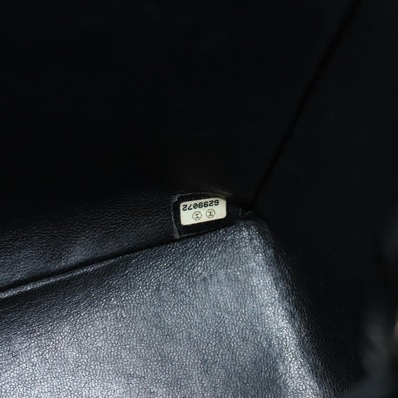 CHANEL Matelasse 30 Chain Shoulder Bag Caviar Skin Black Silver CC Auth ka456V