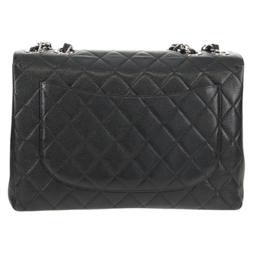 CHANEL Matelasse 30 Chain Shoulder Bag Caviar Skin Black Silver CC Auth ka456V - 0