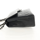CHANEL Matelasse 30 Chain Shoulder Bag Caviar Skin Black Silver CC Auth ka456V-3