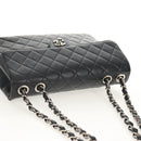 CHANEL Matelasse 30 Chain Shoulder Bag Caviar Skin Black Silver CC Auth ka456V-6