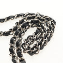 CHANEL Matelasse 30 Chain Shoulder Bag Caviar Skin Black Silver CC Auth ka456V-8